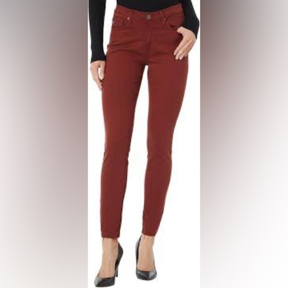 Adriano Goldschmied Wine Color “The Stilt Cigarette Leg” Low Rise Jeans Size 26